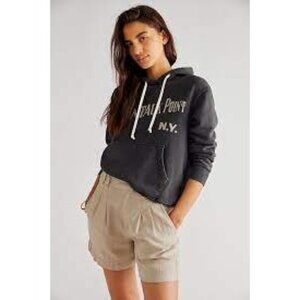Free People Retro Brand Montauk Point Hoodie Sweatshirt Gray Size XS NEW